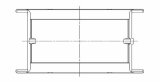 ACL Chevrolet V8 396/402/427/454 Race Series Standard Size 0.080in Narrowed Main Bearing Set thumbnail 3