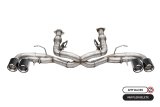 Corsa 2020-2025 Chevrolet Corvette C8 RWD 3in Track Cat-Back Delete Exhaust w/4.5in CF Polished Tips thumbnail 4