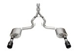 Corsa 24+ Ford MustangGT Xtreme Cat-Back Ex.Sys 3.0in Dual Rear Exit w/4.5in Blk PVD StraightCut Tip thumbnail 2