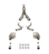 Corsa 24+ Ford MustangGT Xtreme Cat-Back Ex.Sys 3.0in Dual Rear Exit w/4.5in Blk PVD StraightCut Tip thumbnail 5