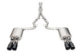 Corsa 2024-2025 Ford Mustang V8 5.0L 3in Cat-Back Exhaust System w/ Twin 4in Black Straight Tips thumbnail 1