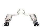 Corsa 2024-2025 Ford Mustang V8 5.0L 3in Axle-Back Exhaust System w/ Twin 4in Black Straight Tips thumbnail 1