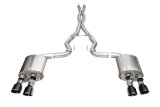 Corsa 24+ Ford Mustang Dark Horse 5.0L 3in Dual Rear Cat-Back w/Twin 4.5in Black PVD Slash Tips thumbnail 3