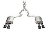 Corsa 24+ Ford Mustang Dark Horse 5.0L 3in Dual Rear Cat-Back w/Twin 4.5in Black PVD Slash Tips thumbnail 7