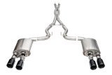 Corsa 24-25 Ford Mustang Dark Horse 5.0L 3in Dual Rear Cat-Back w/Twin 4.5in Black PVD Straight Tips thumbnail 3