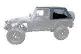 Rampage 2004-2006 Jeep Wrangler(TJ) LJ Unlimited Frameless Soft Top Kit - Black Diamond thumbnail 3