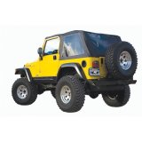 Rampage 1997-2006 Jeep Wrangler(TJ) Excludes LJ Unlimited Frameless Soft Top Kit - Black Diamond thumbnail 6
