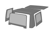 Rampage 1997-2006 Jeep Wrangler(TJ) OEM Replacement Top - Black Diamond thumbnail 5