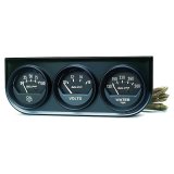 Autometer AutoGage 2in 3-Gauge 0-100 PSI Oil Press/130-280 Deg Water Temp/10-16V Voltmeter - Black thumbnail 3