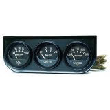 Autometer AutoGage 2in 3-Gauge 0-100 PSI Oil Press/130-280 Deg Water Temp/10-16V Voltmeter - Black thumbnail 4