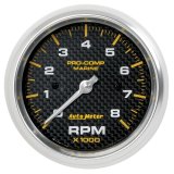 Autometer Marine Carbon Fiber 3-3/8in 8k RPM Tachometer thumbnail 2