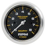 Autometer Marine Carbon Fiber 3-3/8in 8k RPM Tachometer thumbnail 5