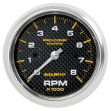 Autometer Marine Carbon Fiber 3-3/8in 8k RPM Tachometer thumbnail 6