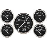 Auto Meter Gauge Kit 5 pc. 3 1/8in & 2 1/16in Mechanical Speedometer Old Tyme Black thumbnail 4