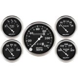 Auto Meter Gauge Kit 5 pc. 3 1/8in & 2 1/16in Mechanical Speedometer Old Tyme Black thumbnail 5