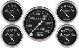 Auto Meter Gauge Kit 5 pc. 3 1/8in & 2 1/16in Mechanical Speedometer Old Tyme Black thumbnail 9