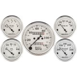 Auto Meter Speedometer 3-1/8in and 2-1/16in Mechanical 5-Piece Old Tyme White Gauge Kit thumbnail 3