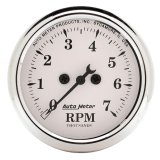 Auto Meter Speedometer 3-1/8in and 2-1/16in Mechanical 5-Piece Old Tyme White Gauge Kit thumbnail 4