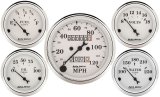 Auto Meter Speedometer 3-1/8in and 2-1/16in Mechanical 5-Piece Old Tyme White Gauge Kit thumbnail 8