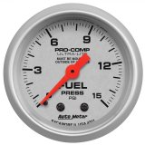Autometer Ultra-Lite 52mm 0-15 PSI Mechanical Fuel Pressure Gauge thumbnail 1