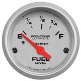 Autometer Ultra-Lite 52mm 0 OHMS Empty/90 OHMS Full Short Sweep Electronic Fuel Level Gauge thumbnail 4