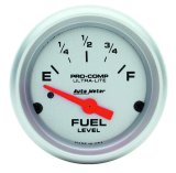 Autometer Ultra-Lite 52mm 0 OHMS Empty/90 OHMS Full Short Sweep Electronic Fuel Level Gauge thumbnail 8