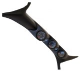 Autometer 99-07 Ford Powerstroke/SD Black Triple Pillar Gauge Kit thumbnail 3