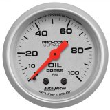 Autometer Ultra-Lite 52mm 0-100 PSI Mechanical Oil Pressure Gauge thumbnail 1