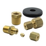 Autometer 1/8in NPTF Compression to 1/8in Line Brass Fitting Kit thumbnail 4