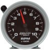 AutoMeter Tachometer Gauge 10K RPM 3 3/4in Pedestal w/Ext. Shift-Light - Black Dial/Black Case thumbnail 4