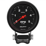 Autometer Z-Series 2-5/8in 5K RPM Diesel Pedestal Tachometer Gauge thumbnail 1