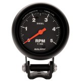 Autometer Z-Series 2-5/8in 5K RPM Diesel Pedestal Tachometer Gauge thumbnail 4