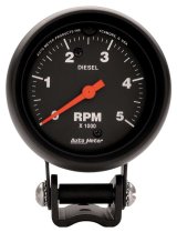 Autometer Z-Series 2-5/8in 5K RPM Diesel Pedestal Tachometer Gauge thumbnail 8