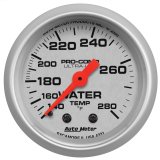Autometer Ultra-Lite 52mm 140-280 Deg F Mechanical Water Temp Gauge - White thumbnail 5