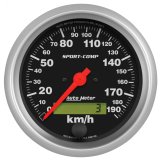 Autometer Sport-Comp 3-3/8 inch 190 KPH Electronic Speedometer Gauge thumbnail 2