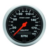 Autometer Sport-Comp 3-3/8 inch 190 KPH Electronic Speedometer Gauge thumbnail 4