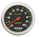 Autometer 3 3/8in Pro-Comp In-Dash 10000 RPM Tachometer thumbnail 3