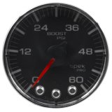 Autometer Spek-Pro Gauge Boost 2 1/16in 60psi Stepper Motor W/Peak & Warn Blk/Chrm thumbnail 6
