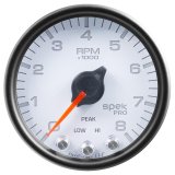 Autometer Spek-Pro Gauge Tach 2 1/16in 11K Rpm W/ Shift Light & Peak Mem Wht/Blk thumbnail 7