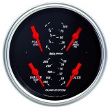Autometer Designer Black 3-3/8in Quad Gauge - Fuel Level/Oil Pressure/Water Temperature/Voltmeter thumbnail 8
