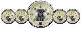 AutoMeter Gauge Kit 5 Pc 3-3/8in. & 2-1/16in. Elec Speedo W/Wheel Odo Prestige Antique. Ivory thumbnail 1
