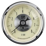 AutoMeter Gauge Kit 5 Pc 3-3/8in. & 2-1/16in. Elec Speedo W/Wheel Odo Prestige Antique. Ivory thumbnail 4