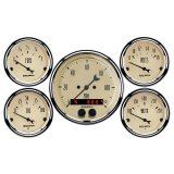 AutoMeter 3-3/8in & 2-1/16in GPS Speedometer Antique Beige Gauge Kit - 5 Pc thumbnail 1