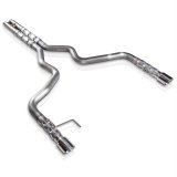 Stainless Works 2015-16 Mustang GT 3in Catback H-Pipe Retro Chambered Mufflers 2-1/2in Cores thumbnail 1