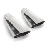 Stainless Works Flat Oval Exhaust Tips 2.5in Inlet (priced per pair) thumbnail 1