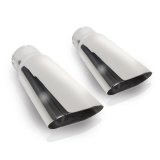 Stainless Works Flat Oval Exhaust Tips 2.5in Inlet (priced per pair) thumbnail 4
