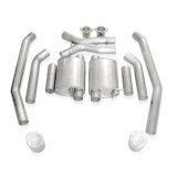 Stainless Works 2004 GTO 3in Catback Chambered Mufflers X-Pipe Wide Oval Tip thumbnail 2