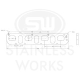 Stainless Works Hemi 5.7L/6.1L/6.4L D-Port Shaped Header 304SS Exhaust Flanges 1-3/4in Primaries thumbnail 5