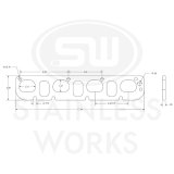 Stainless Works Hemi 5.7L/6.1L/6.4L D-Port Shaped Header 304SS Exhaust Flanges 1-7/8in Primaries thumbnail 3