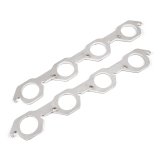 Stainless Works SBF AFR 225 Head Round Port Header 304SS Exhaust Flanges 1-7/8in Primaries thumbnail 1